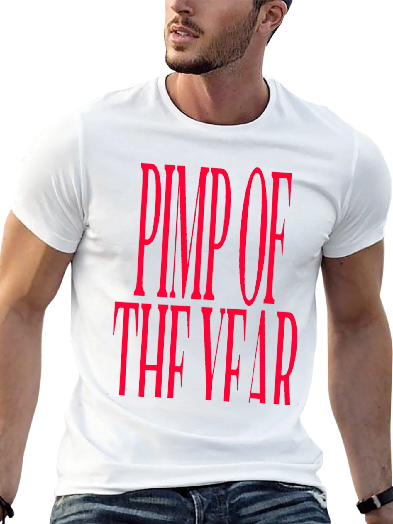 Pimp of the Year Black Graphic T-Shirt