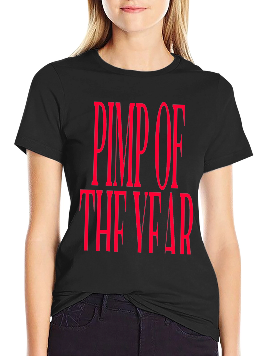 Pimp of the Year Black Graphic T-Shirt