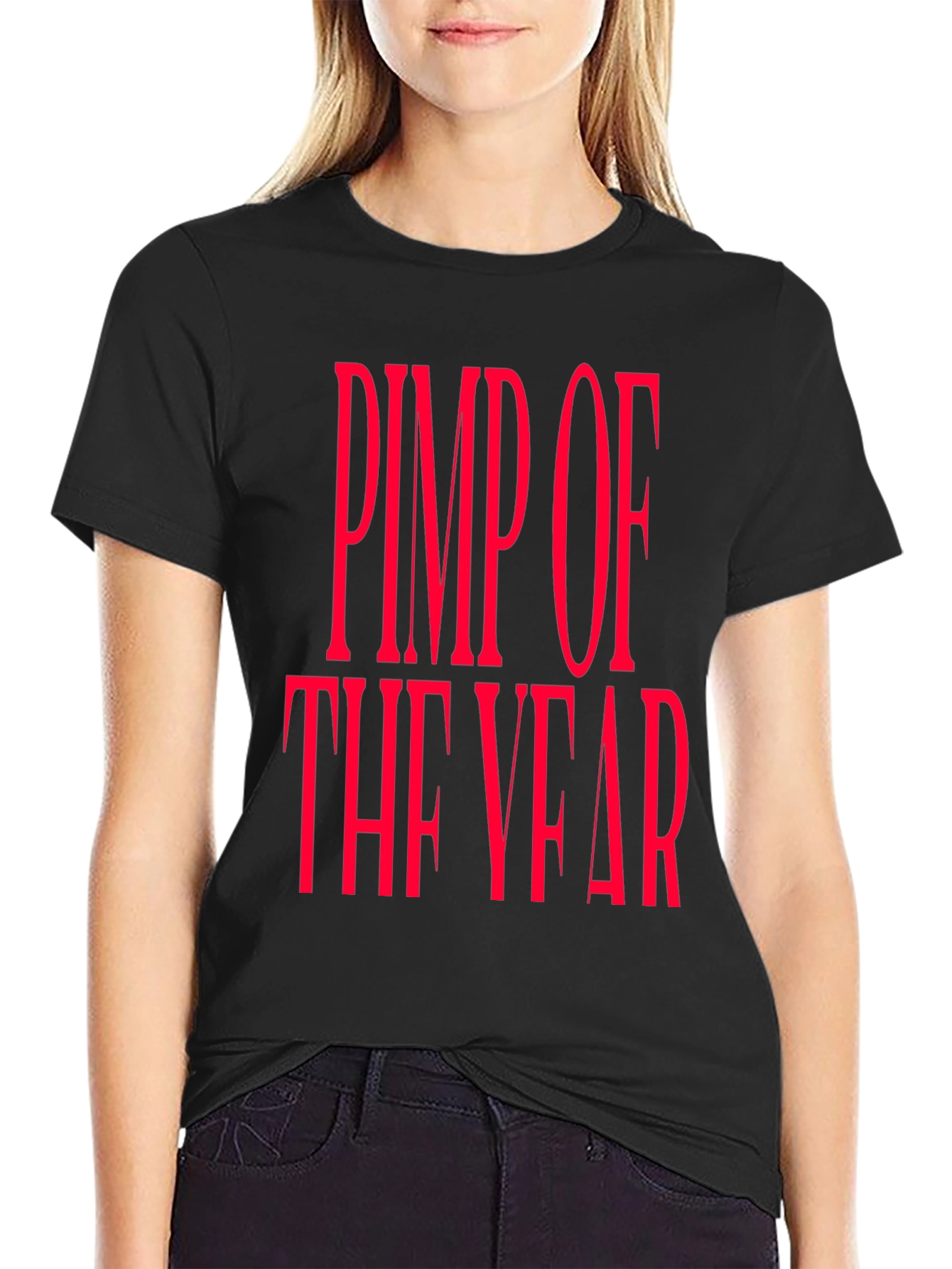 Pimp of the Year Black Graphic T-Shirt