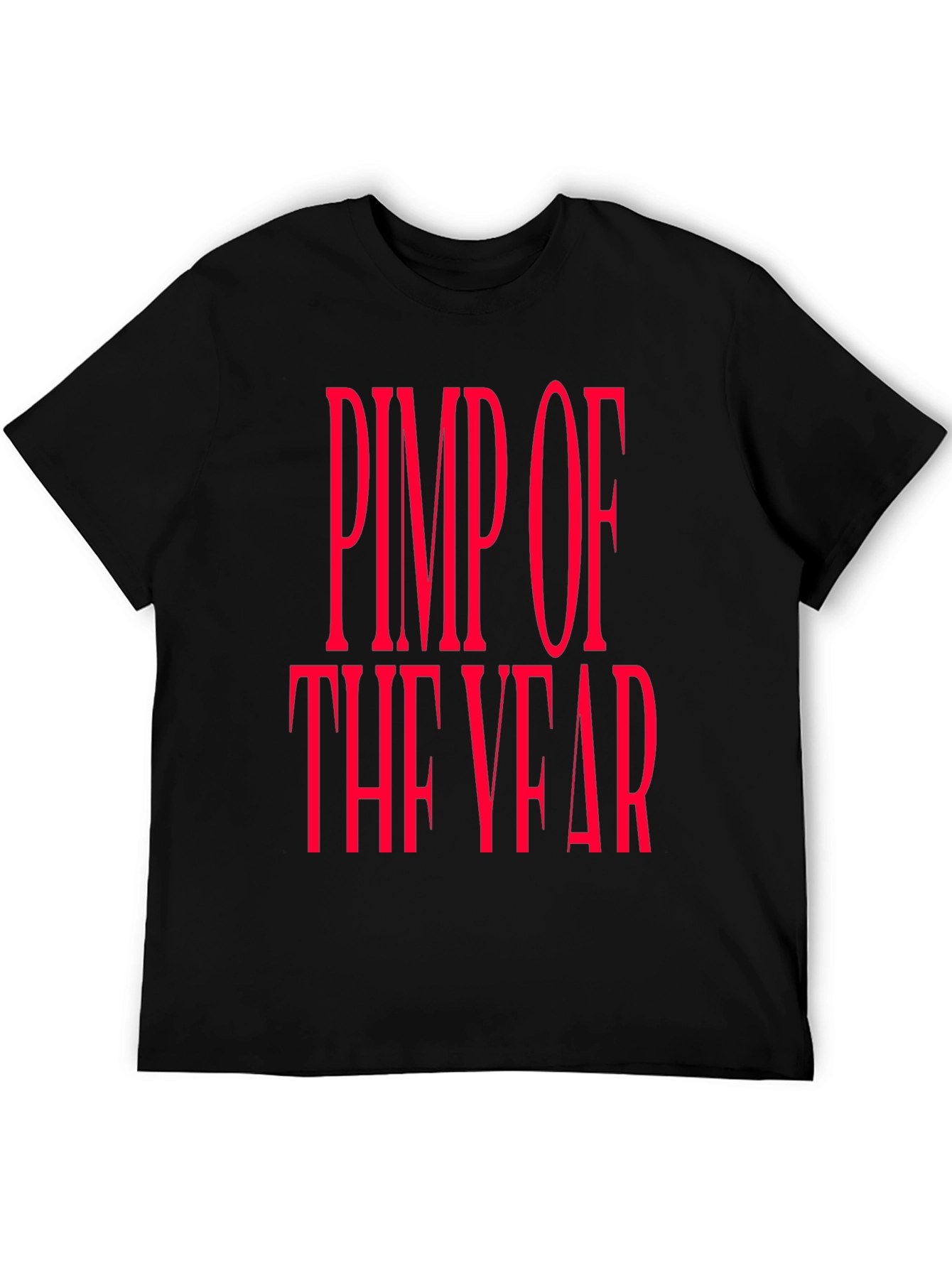 Pimp of the Year Black Graphic T-Shirt