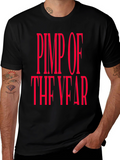 Pimp of the Year Black Graphic T-Shirt