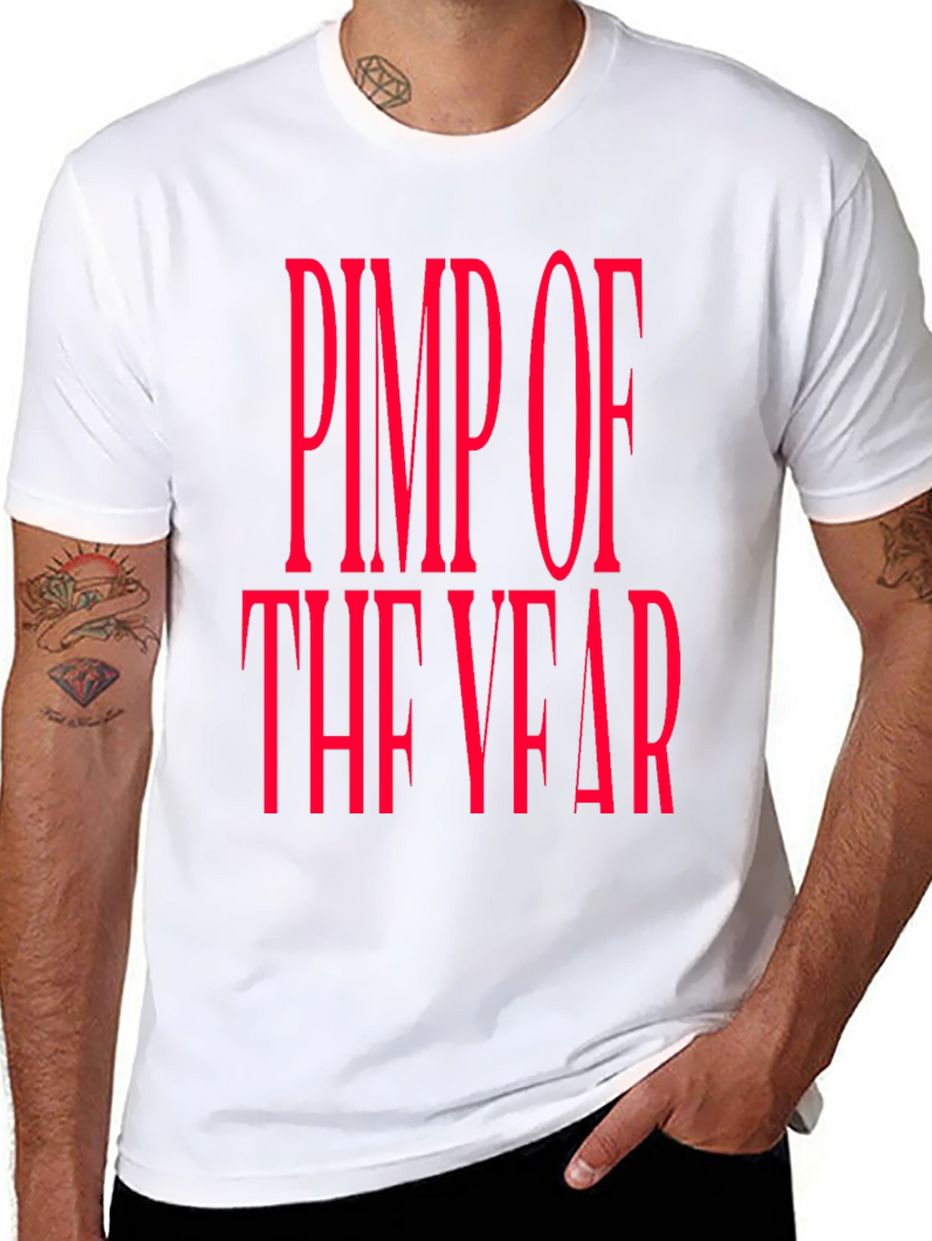 Pimp of the Year Black Graphic T-Shirt