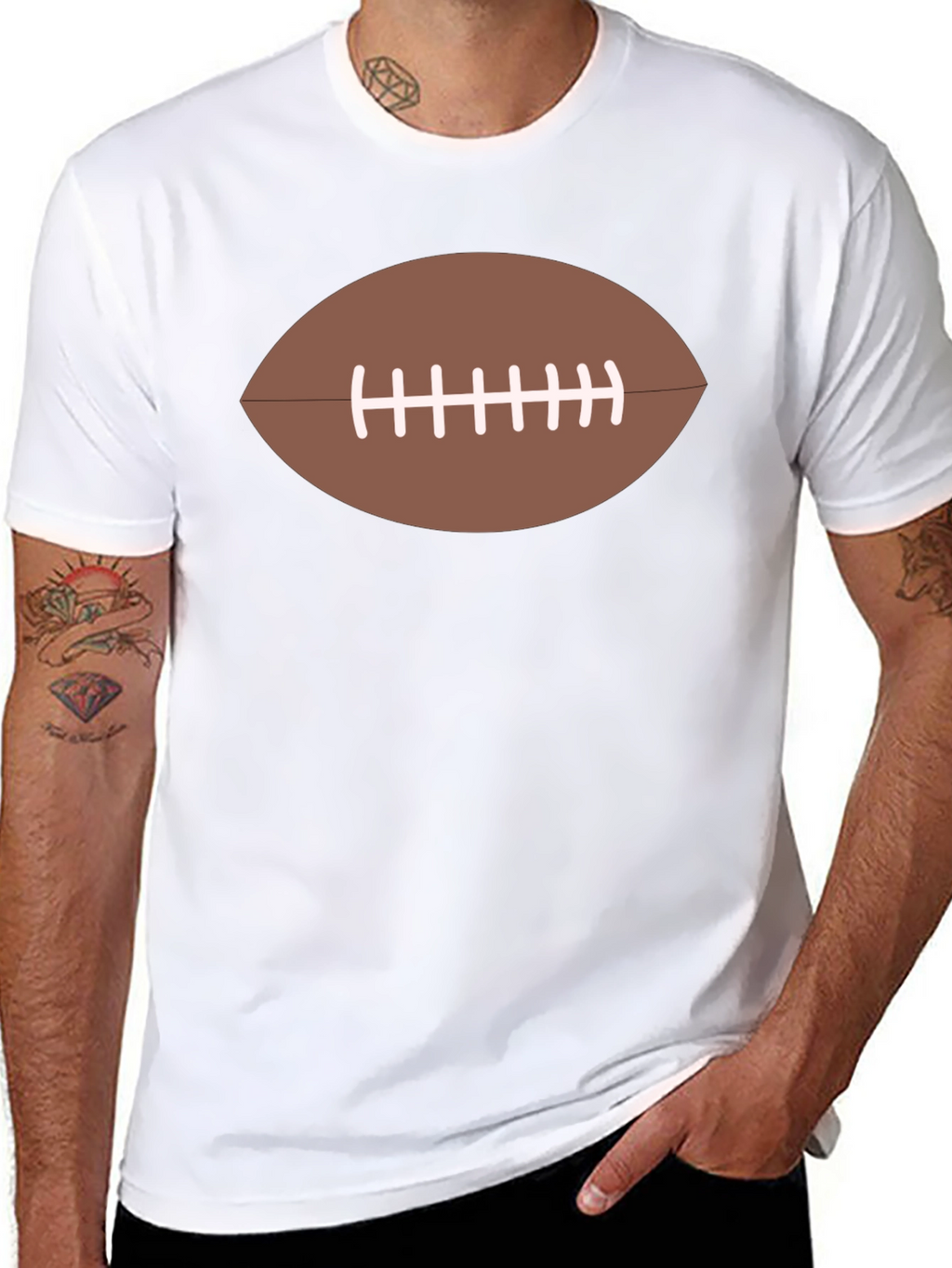 Football Graphic Black T-Shirt