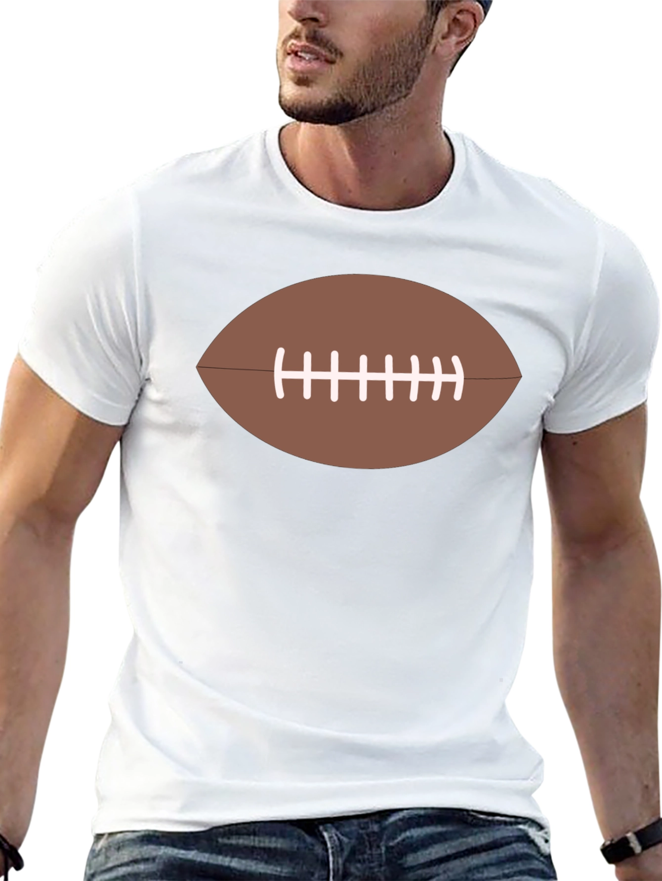Football Graphic Black T-Shirt
