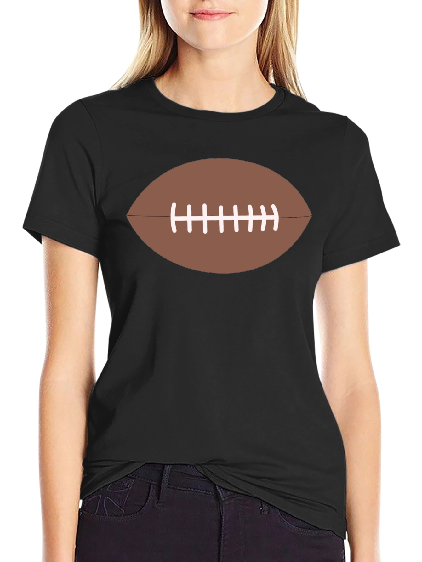 Football Graphic Black T-Shirt