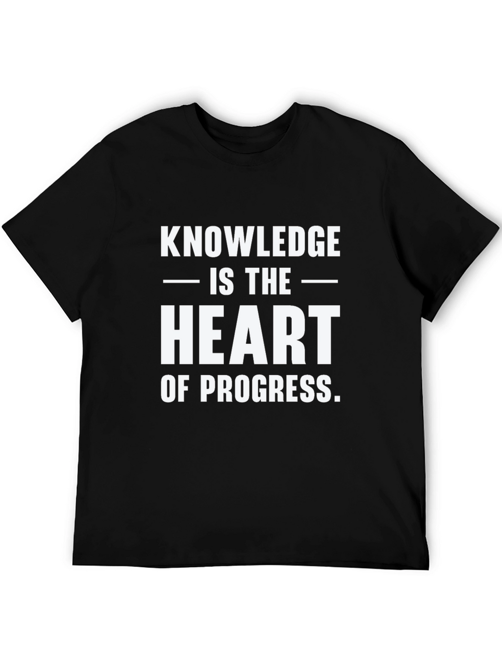 Knowledge is the Heart of Progress Black Tee