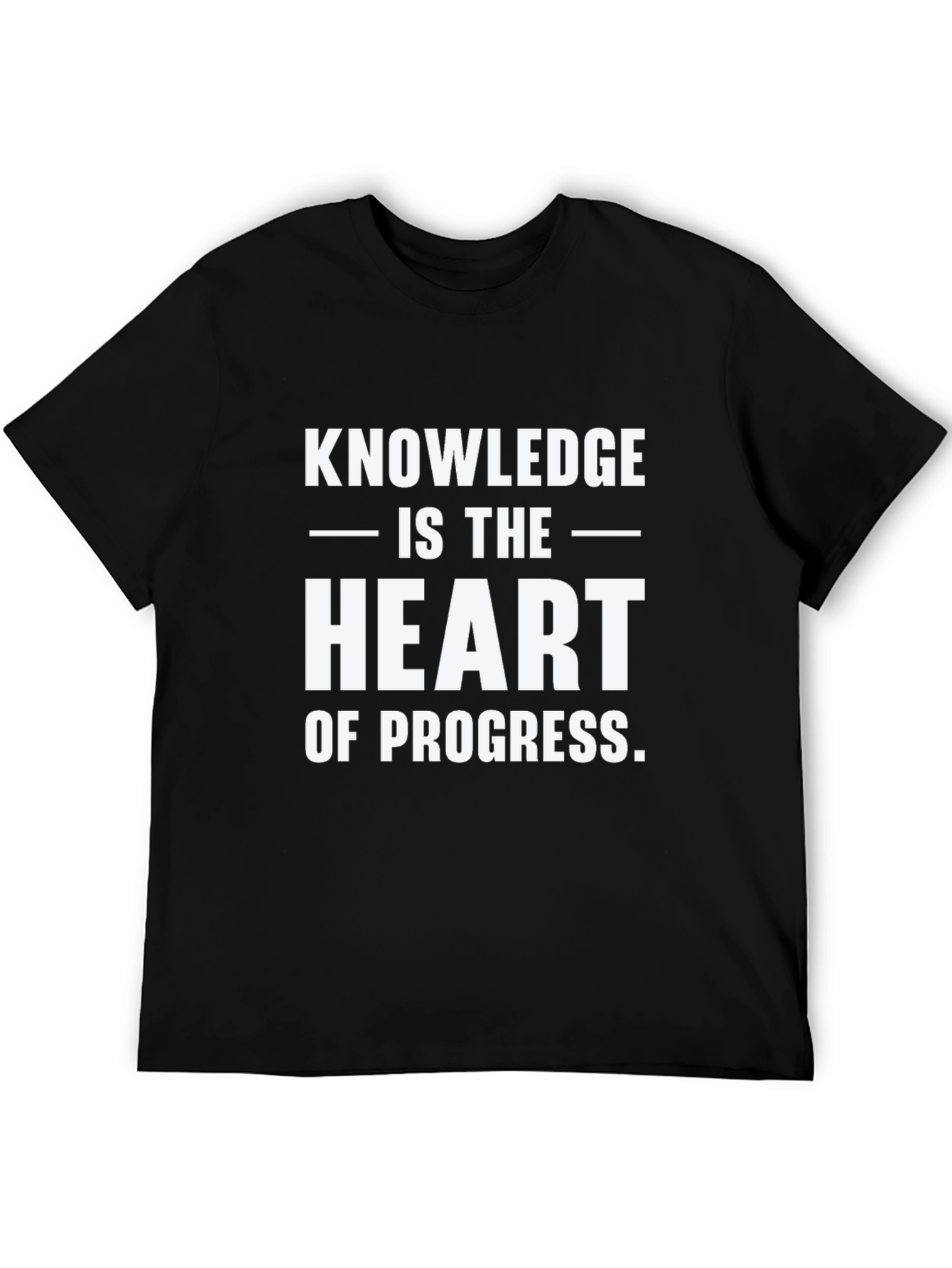 Knowledge is the Heart of Progress Black Tee