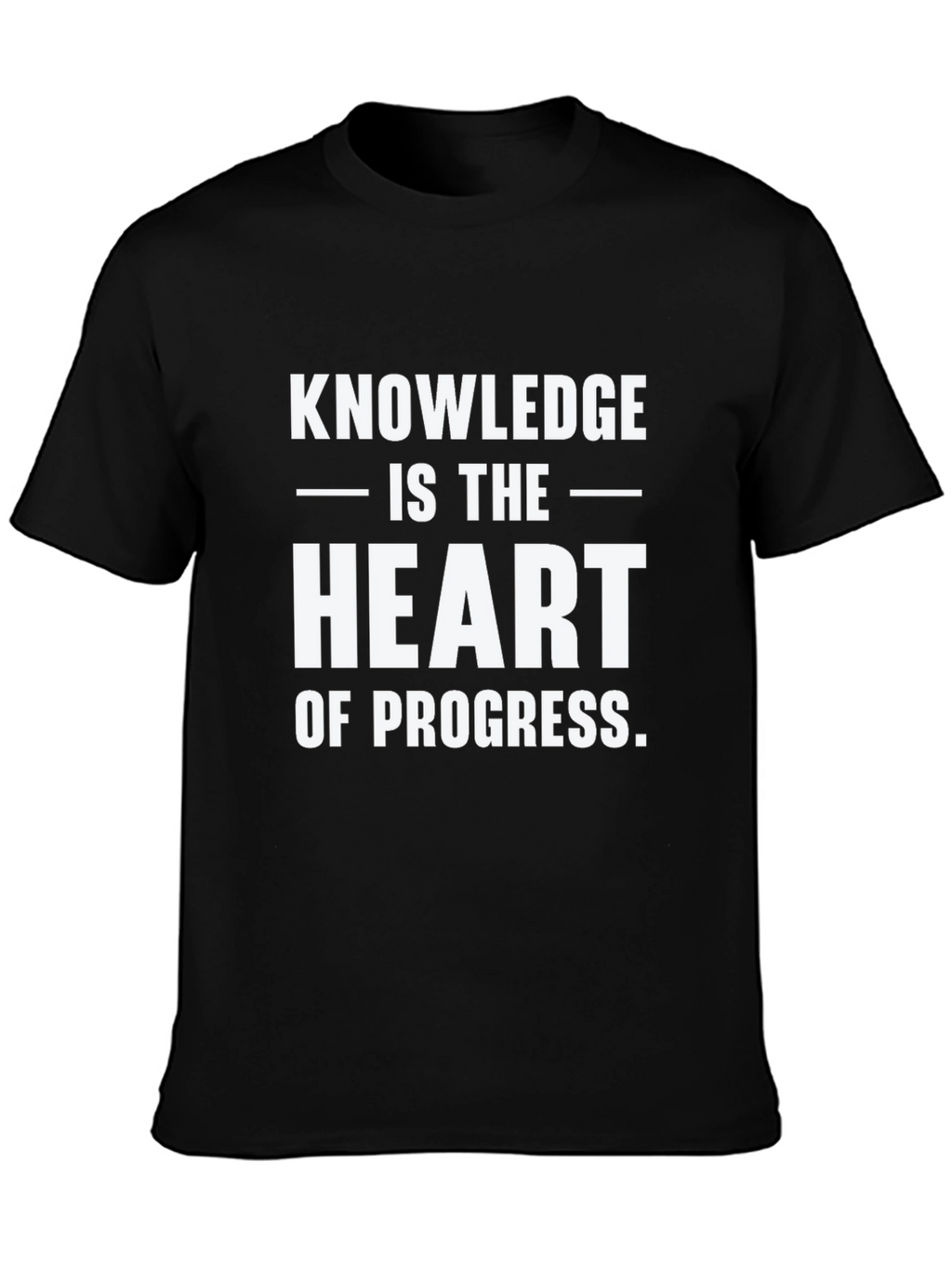 Knowledge is the Heart of Progress Black Tee