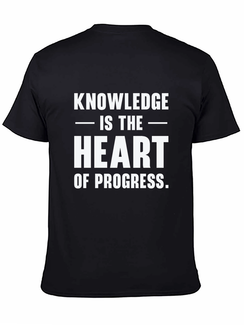 Knowledge is the Heart of Progress Black Tee