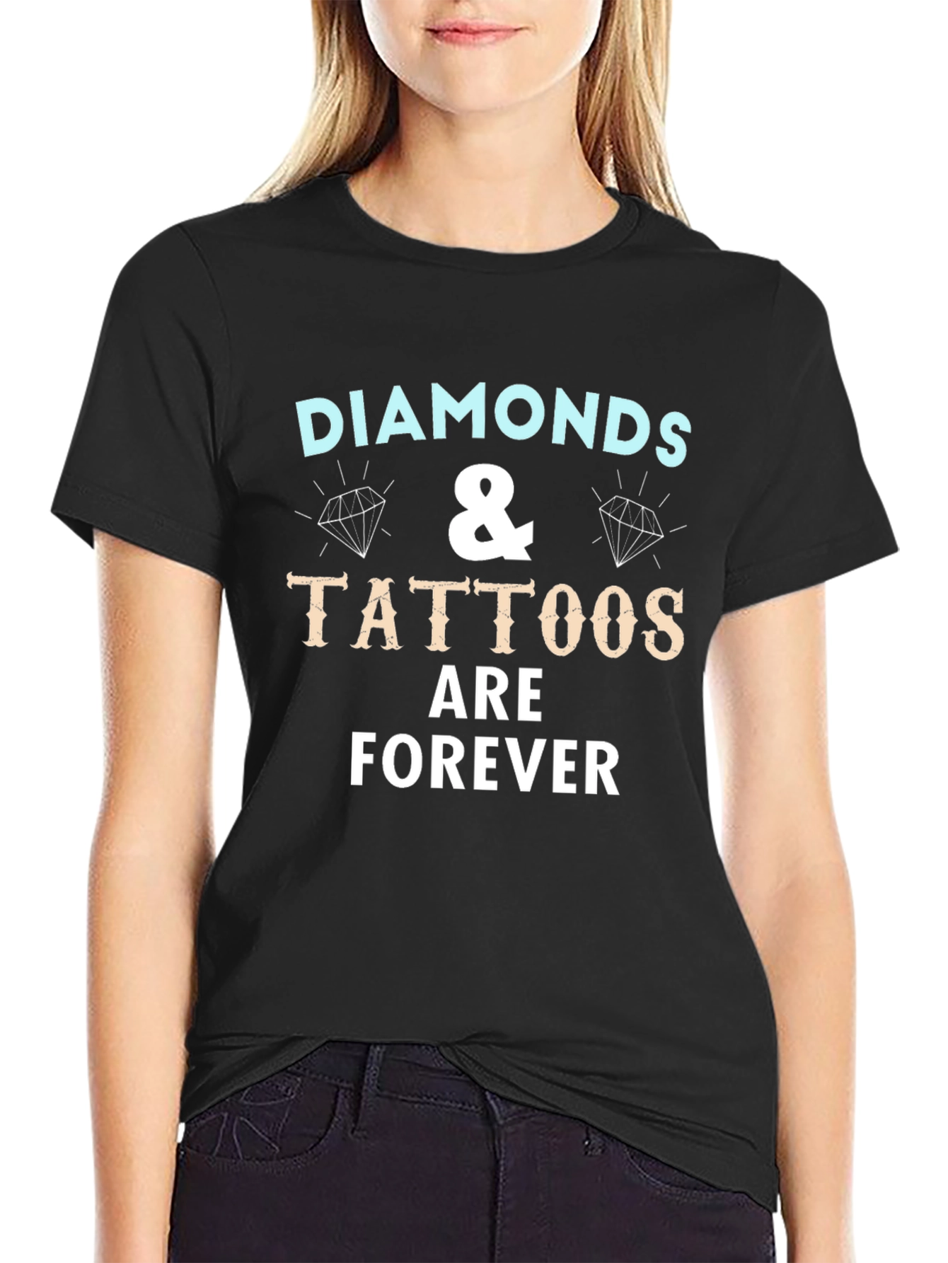 Diamonds & Tattoos Forever Graphic T-Shirt