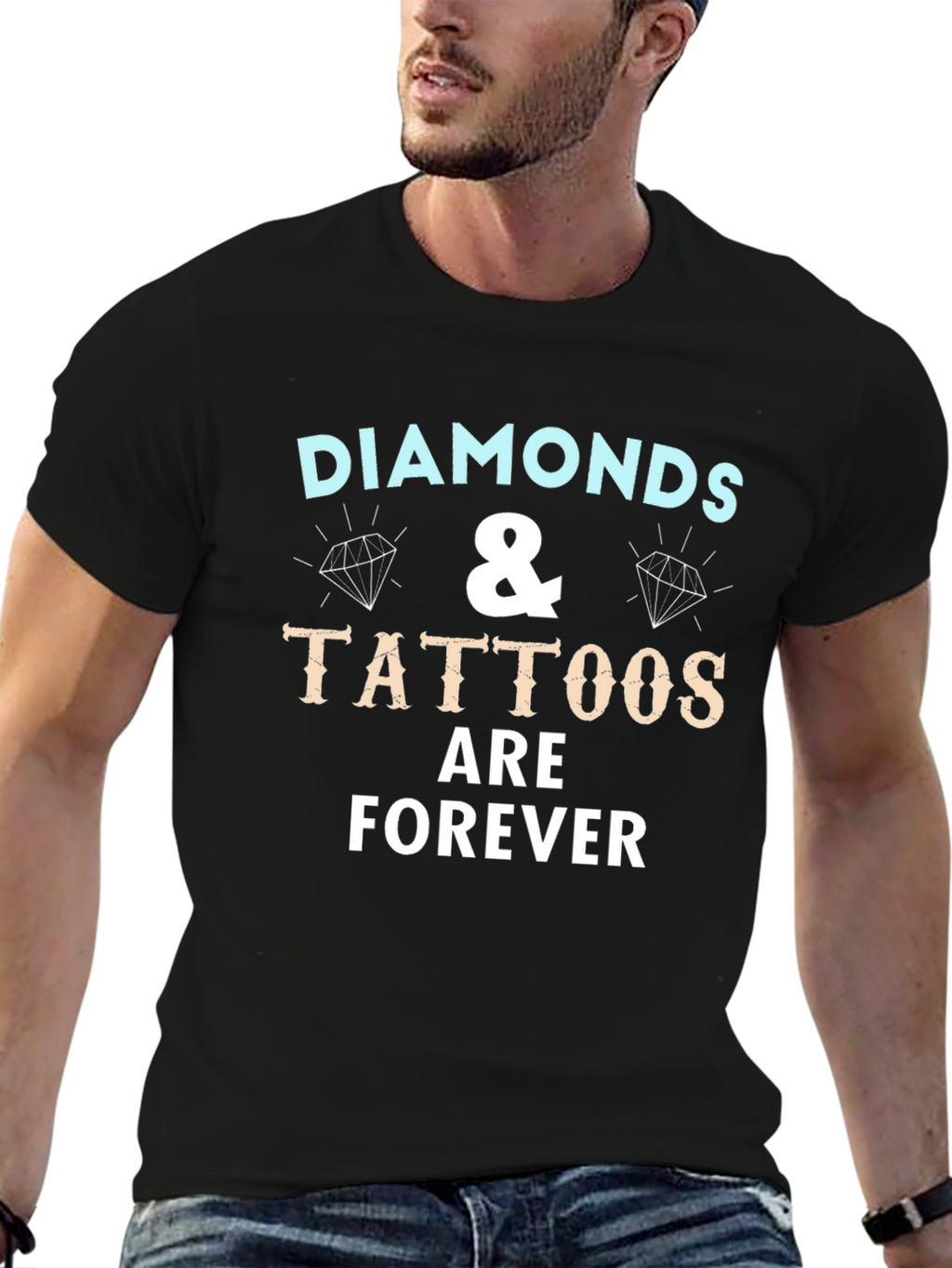 Diamonds & Tattoos Forever Graphic T-Shirt