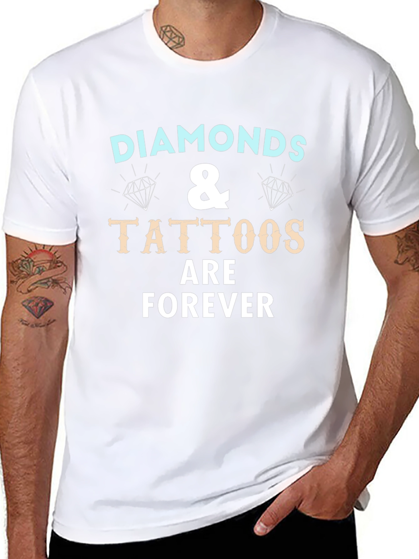Diamonds & Tattoos Forever Graphic T-Shirt