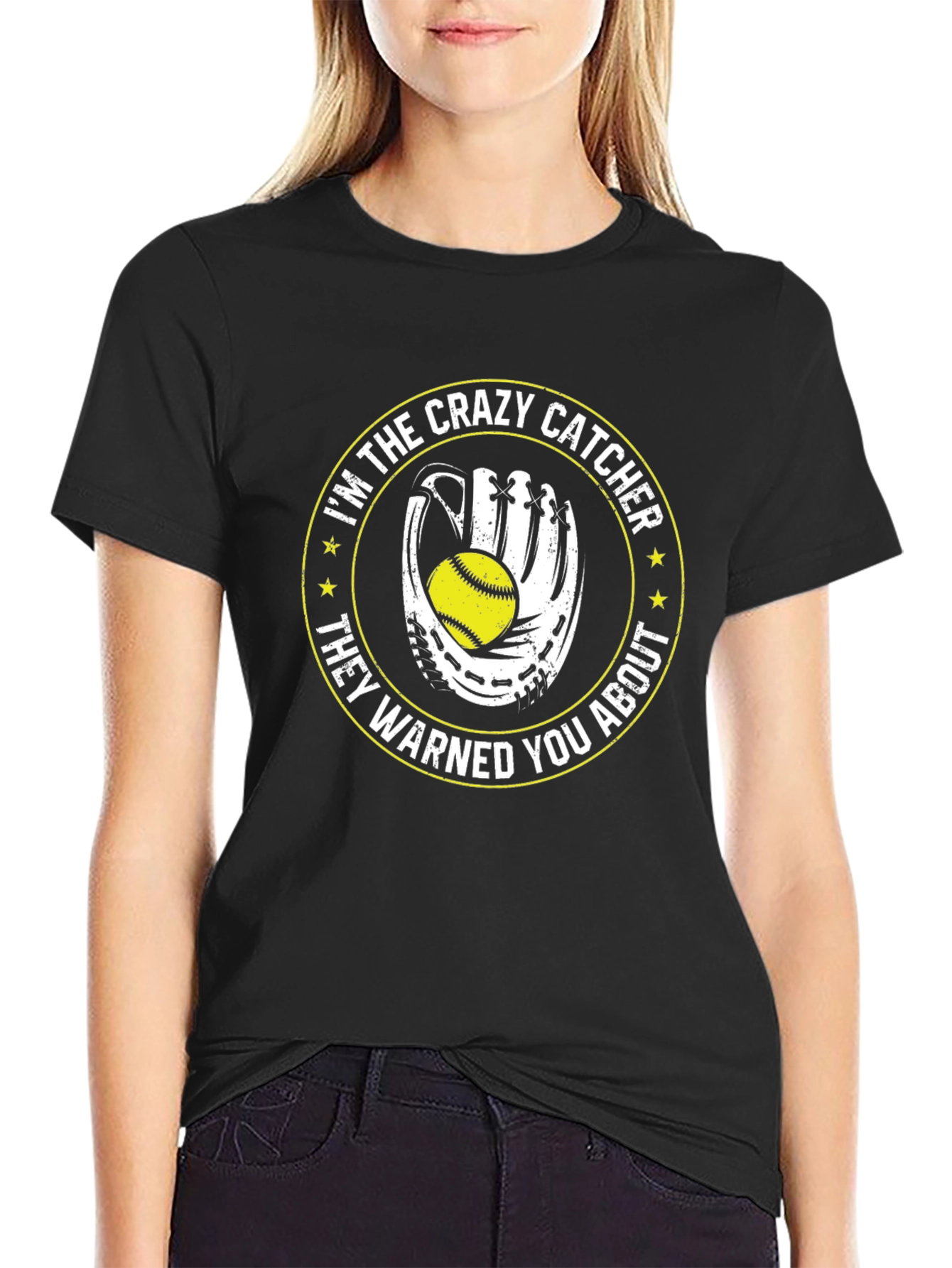 Crazy Catcher T-Shirt - Softball Gift