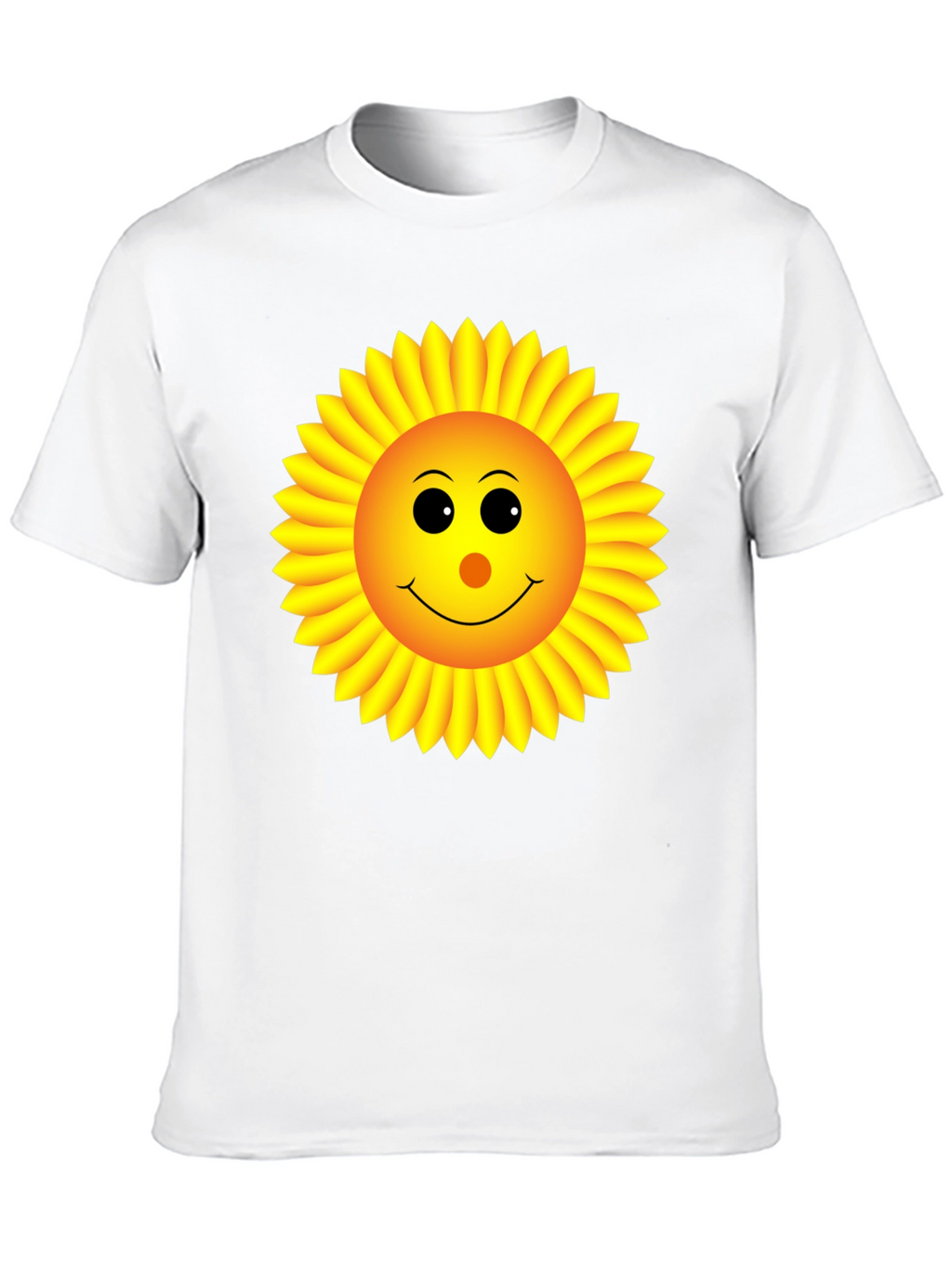 Sunny Sunflower Graphic Tee - Black Cotton T-Shirt