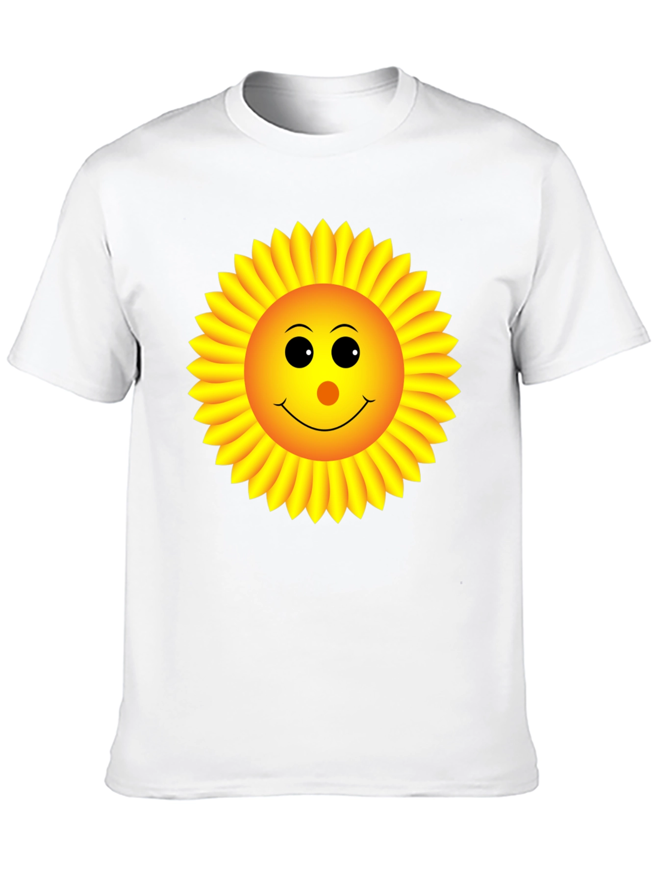 Sunny Sunflower Graphic Tee - Black Cotton T-Shirt