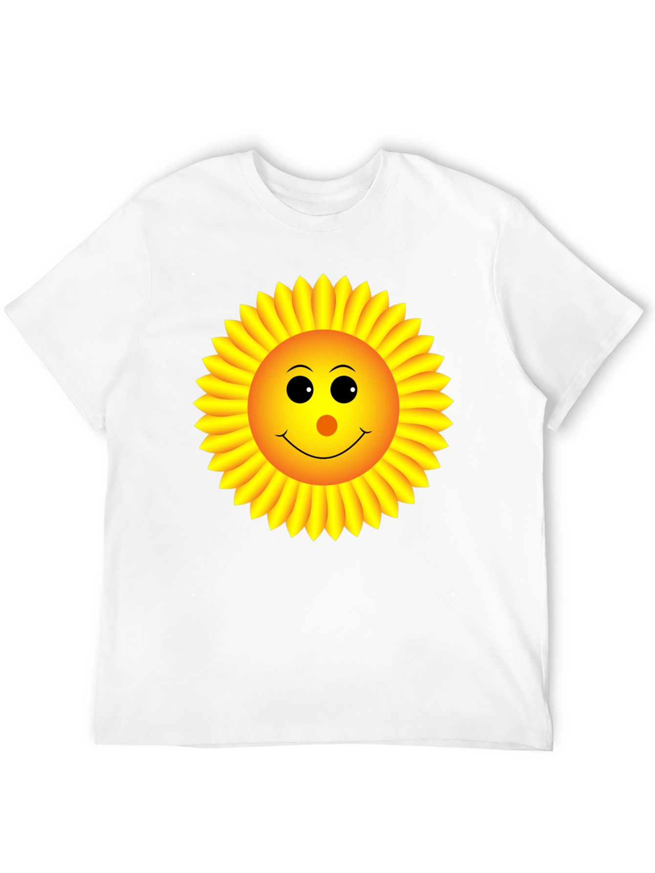 Sunny Sunflower Graphic Tee - Black Cotton T-Shirt