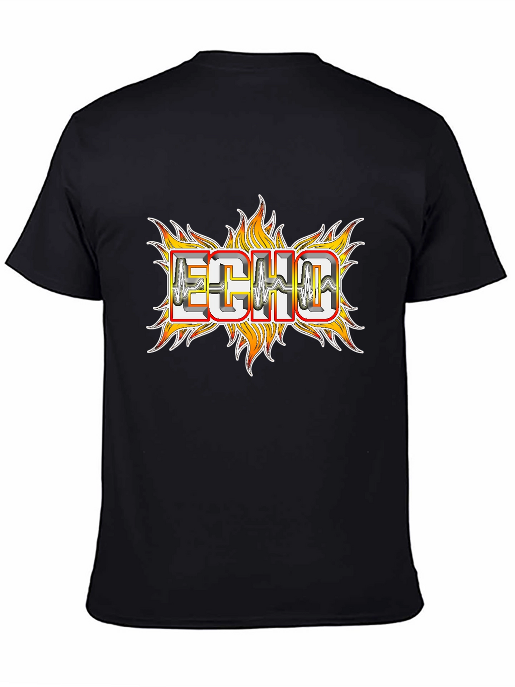 Echo Flame Graphic Tee - Mens Black T-Shirt