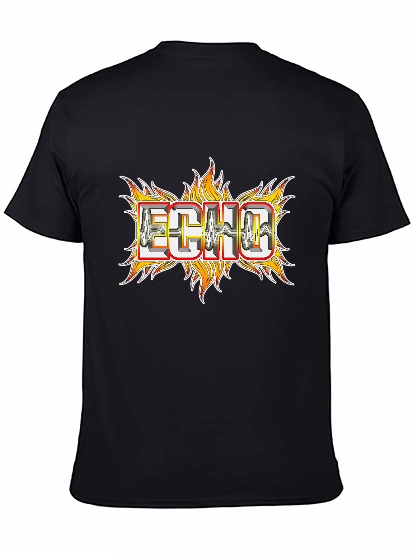 Echo Flame Graphic Tee - Mens Black T-Shirt