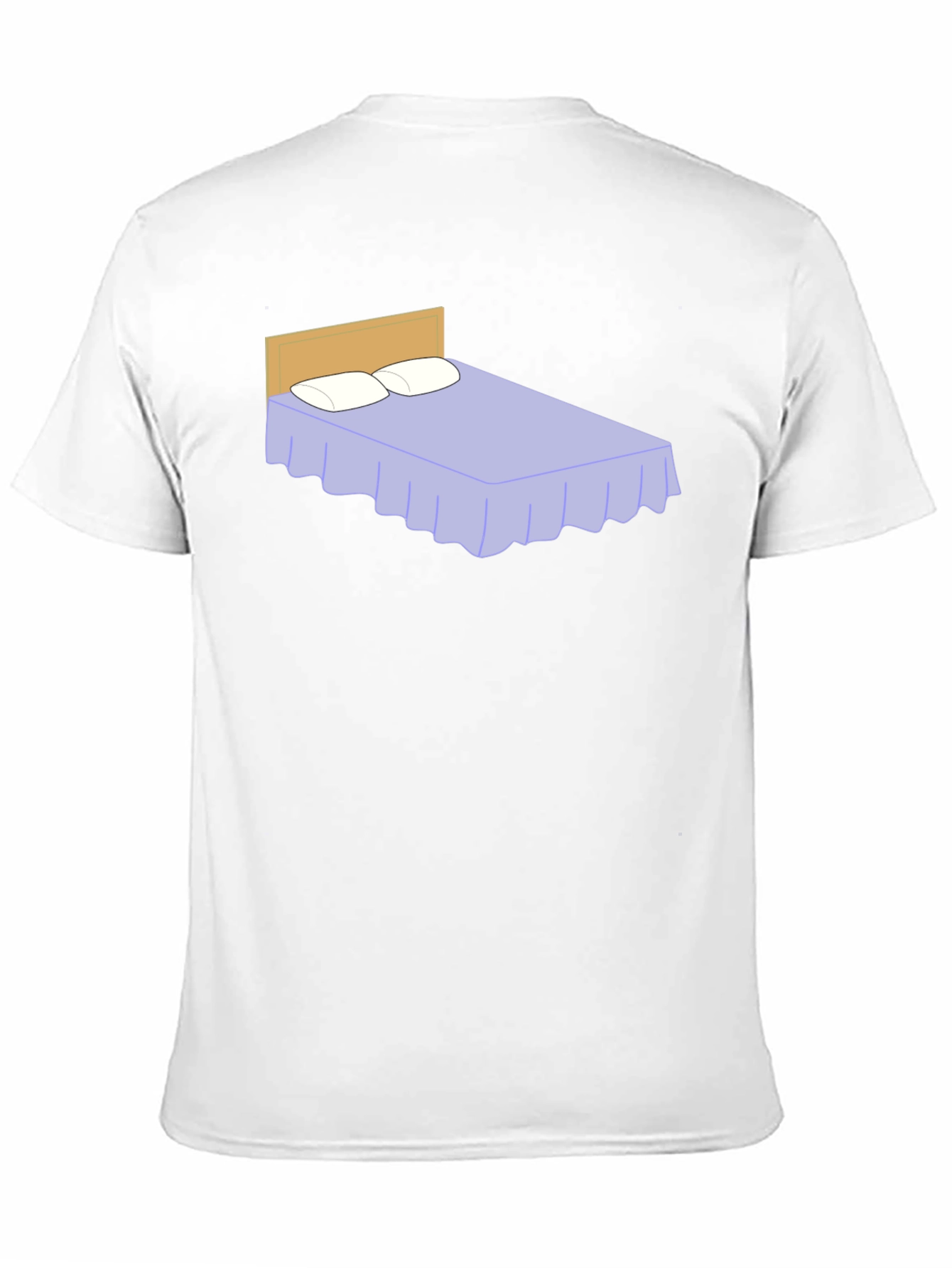 Funny Bed Graphic Black T-Shirt