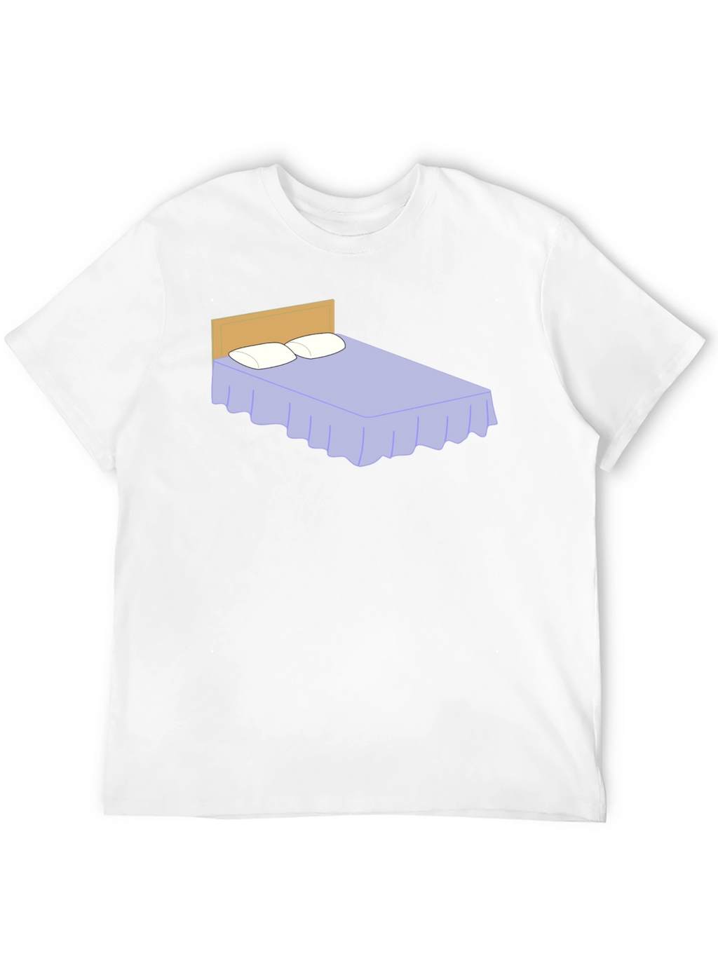 Funny Bed Graphic Black T-Shirt