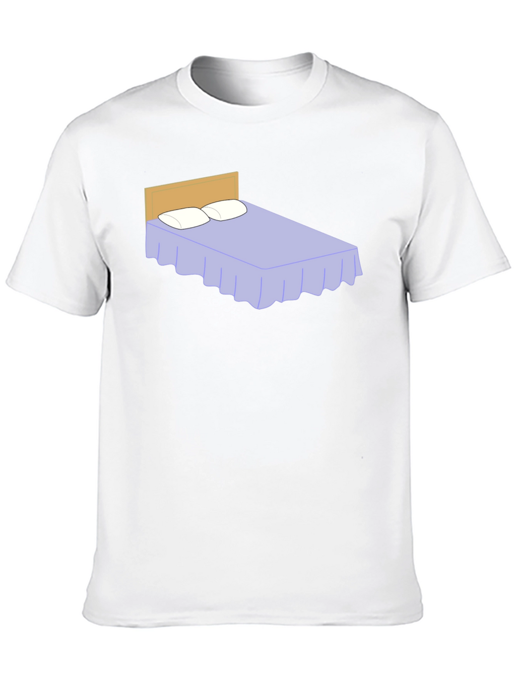 Funny Bed Graphic Black T-Shirt