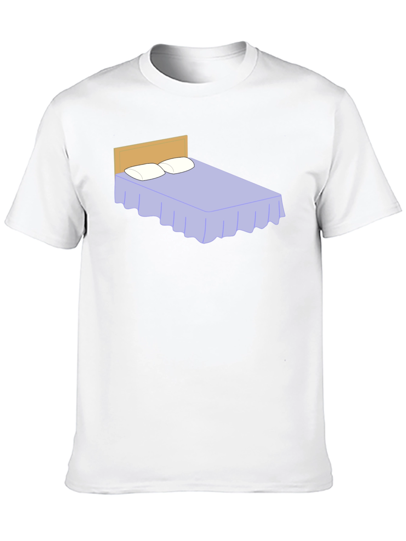 Funny Bed Graphic Black T-Shirt
