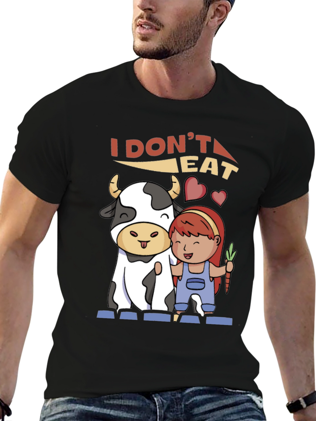 Vegan T-Shirt: I Dont Eat Meat Graphic Tee