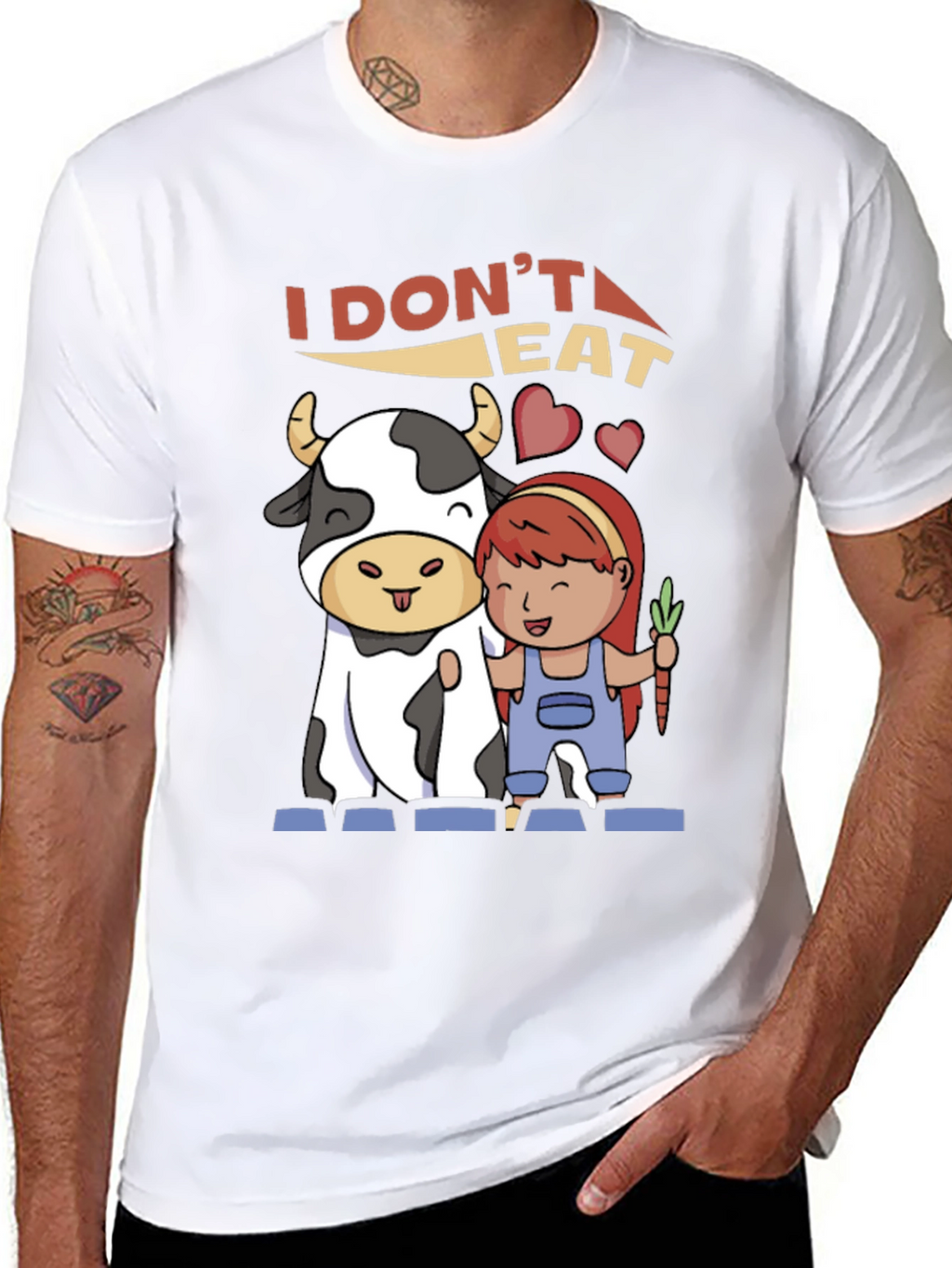 Vegan T-Shirt: I Dont Eat Meat Graphic Tee