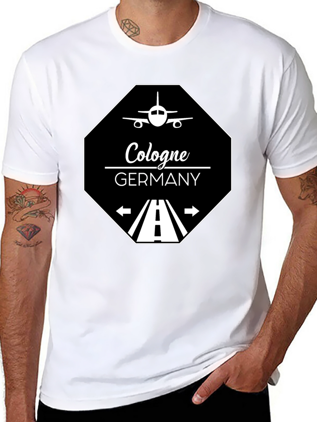 Cologne Germany T-Shirt - Aviation Runway Design