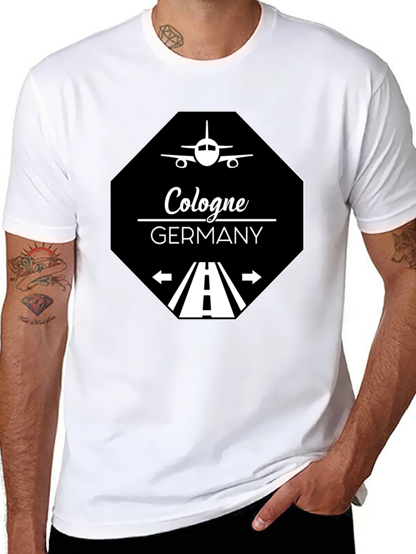 Cologne Germany T-Shirt - Aviation Runway Design