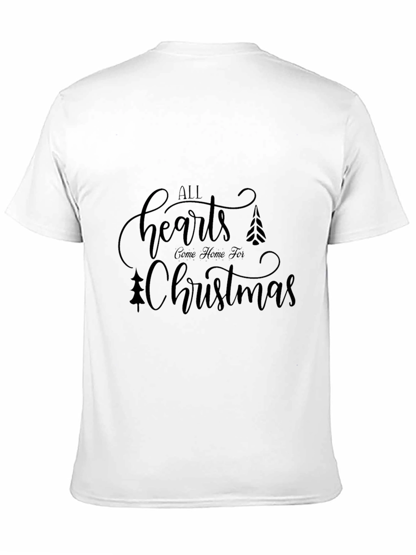 All Hearts Come Home Christmas Black T-Shirt