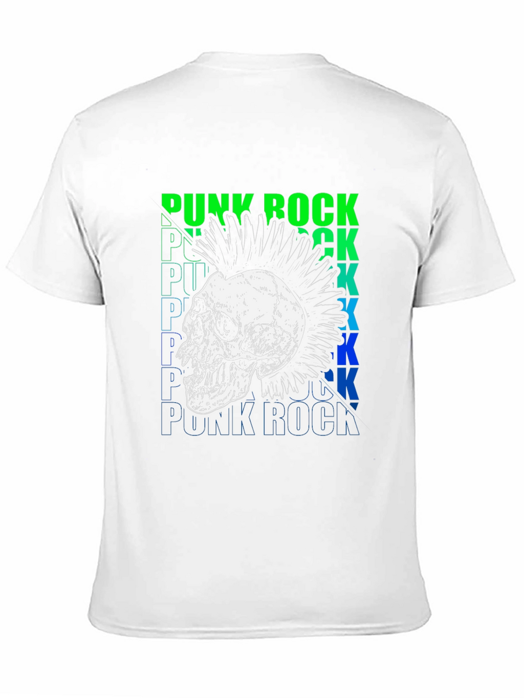 Punk Rock Skull Graphic T-Shirt