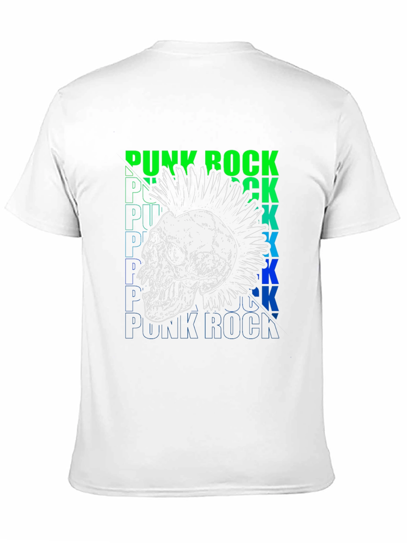 Punk Rock Skull Graphic T-Shirt