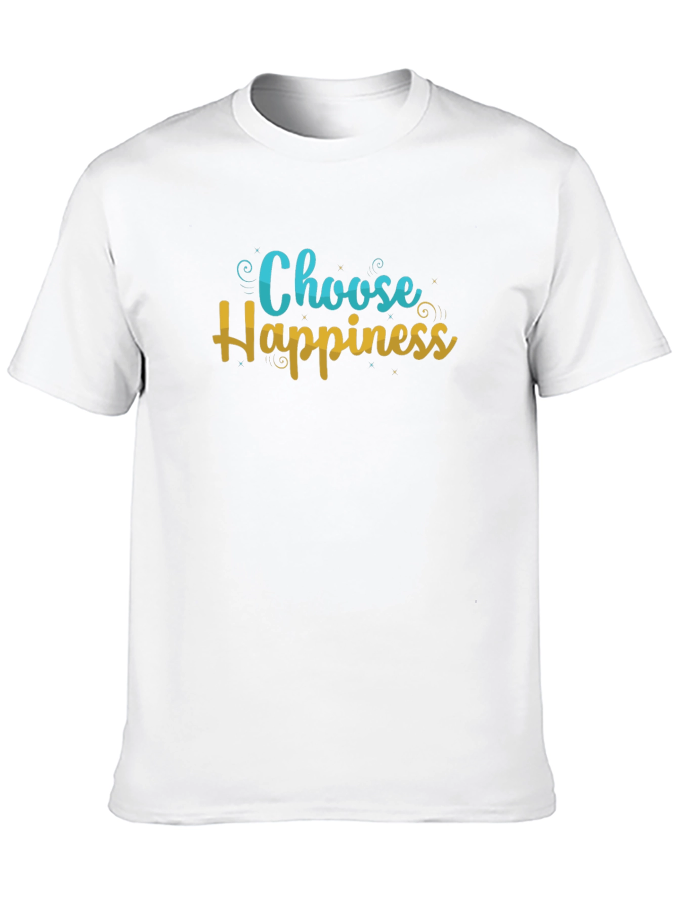 Choose Happiness Graphic Black T-Shirt