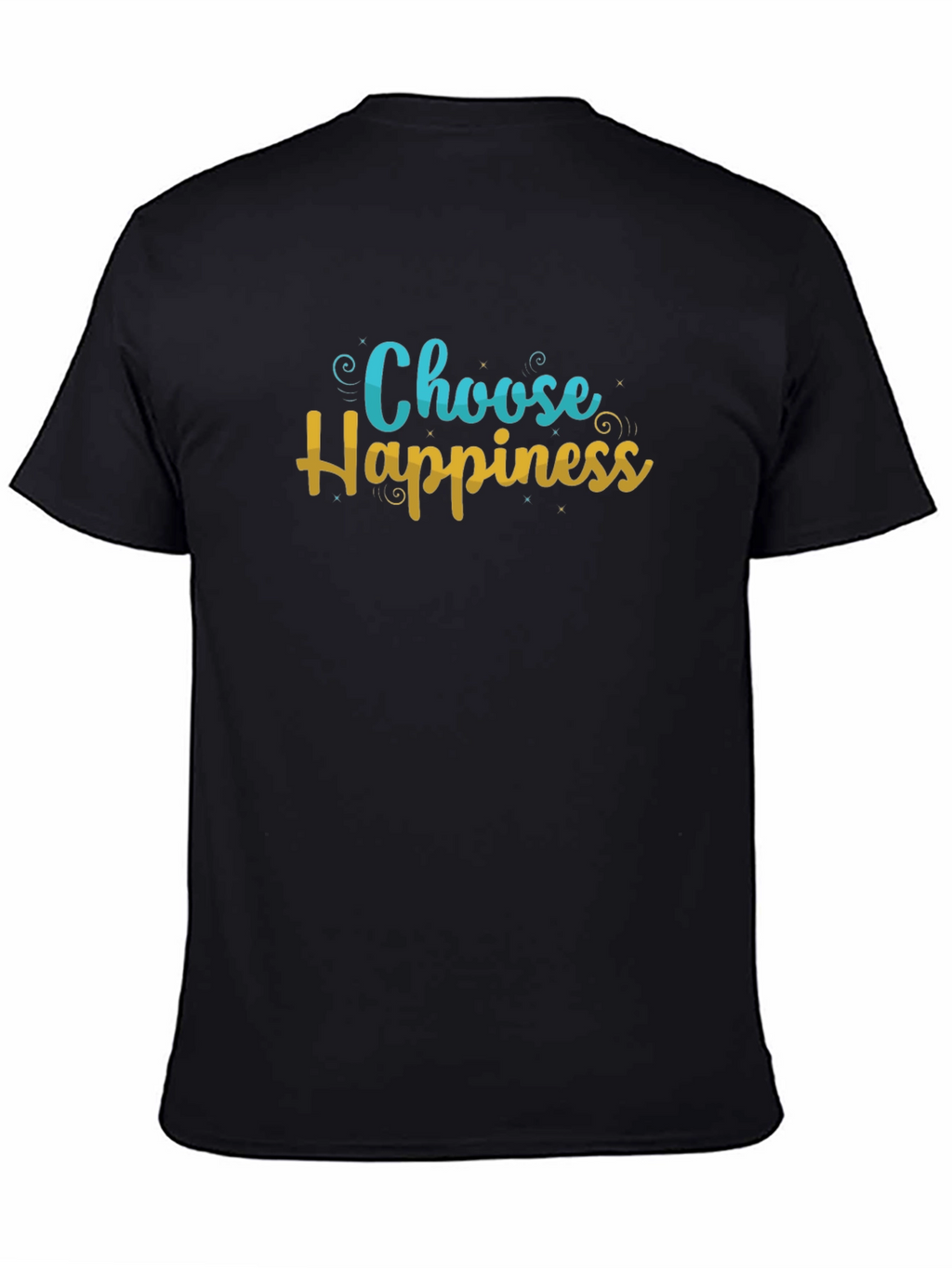 Choose Happiness Graphic Black T-Shirt