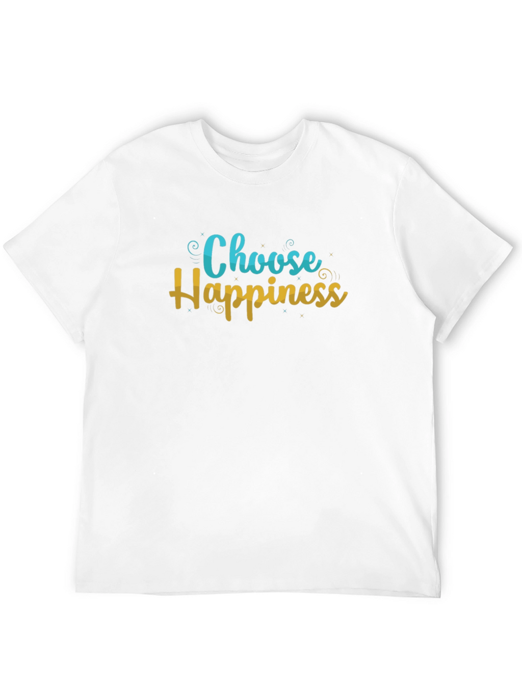 Choose Happiness Graphic Black T-Shirt