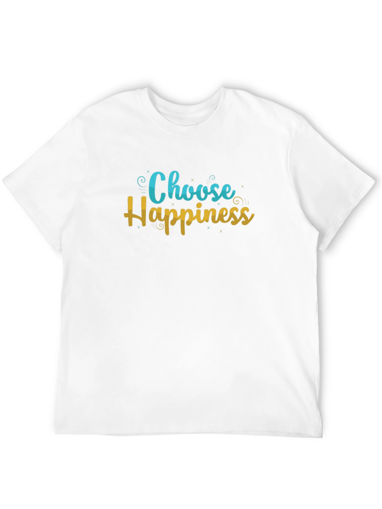 Choose Happiness Graphic Black T-Shirt