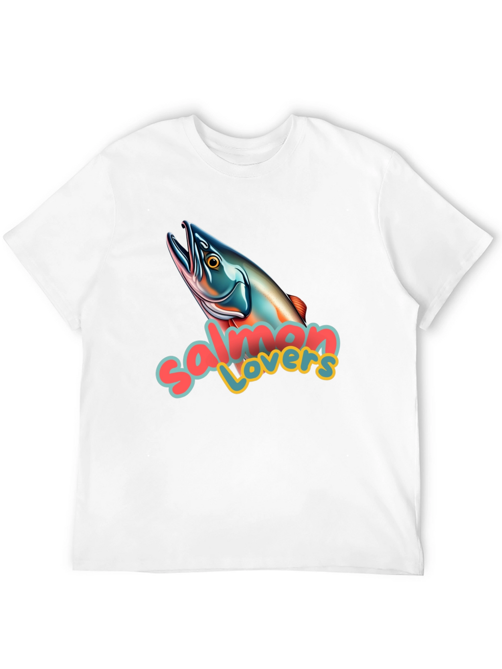 Salmon Lovers Graphic T-Shirt - Unisex Crew Neck Tee
