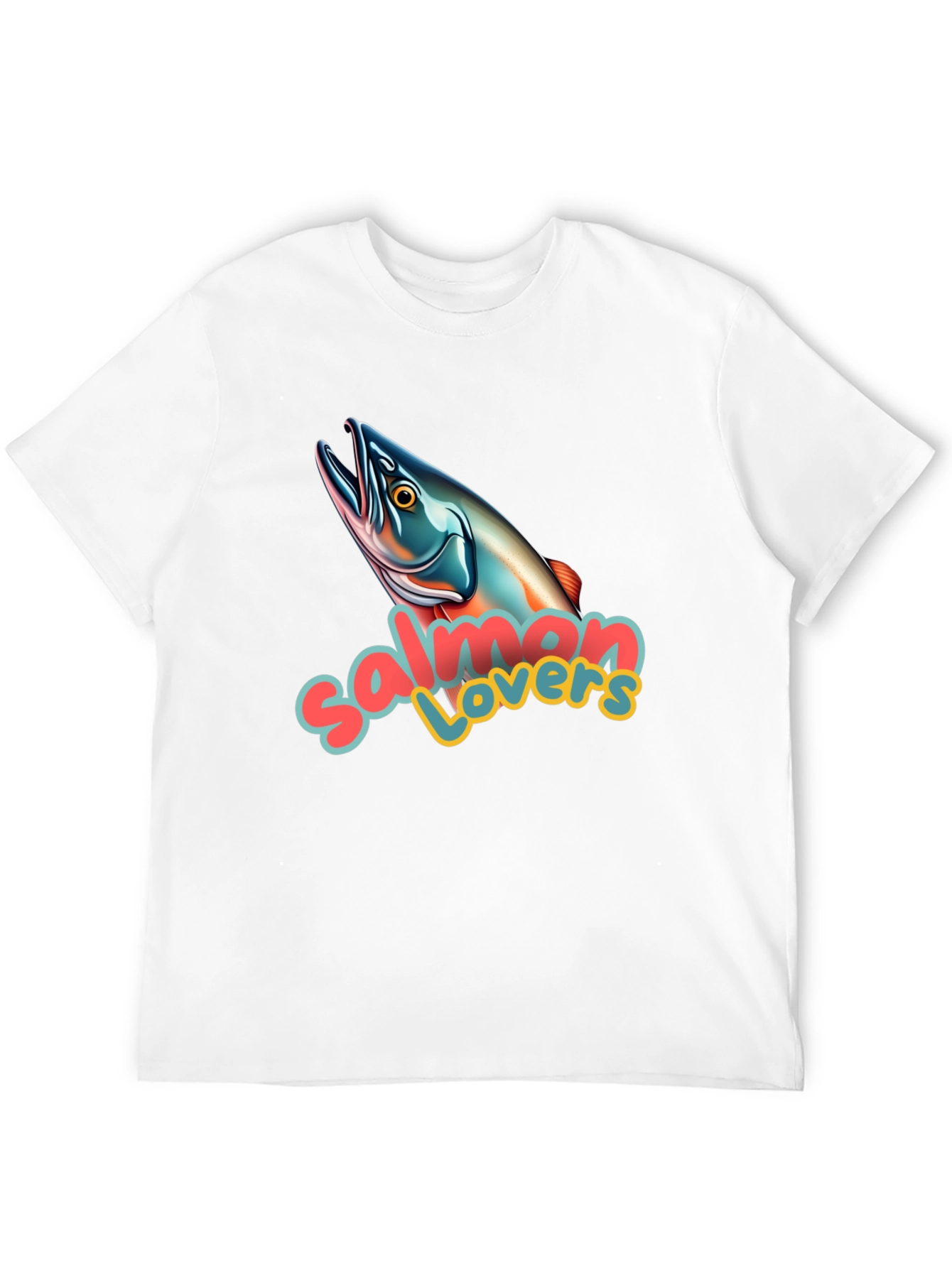 Salmon Lovers Graphic T-Shirt - Unisex Crew Neck Tee