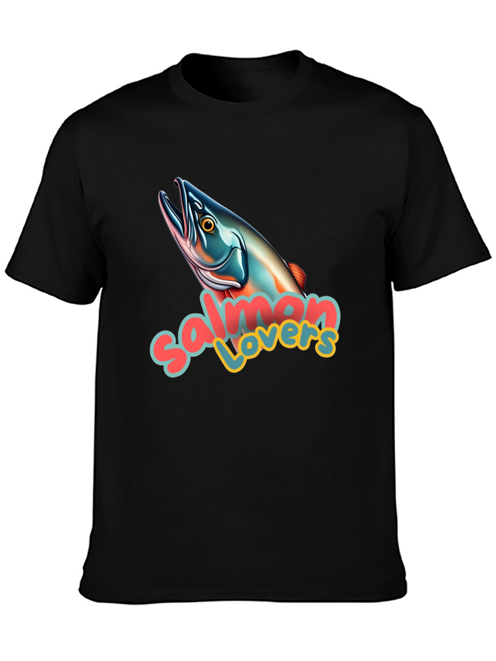Salmon Lovers Graphic T-Shirt - Unisex Crew Neck Tee