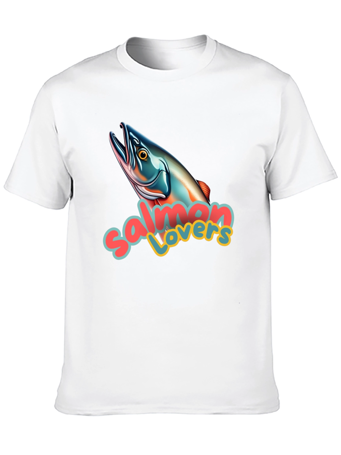 Salmon Lovers Graphic T-Shirt - Unisex Crew Neck Tee