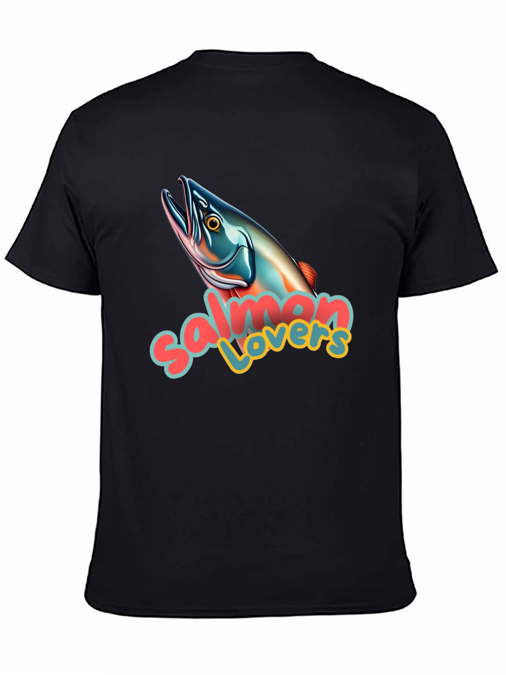 Salmon Lovers Graphic T-Shirt - Unisex Crew Neck Tee