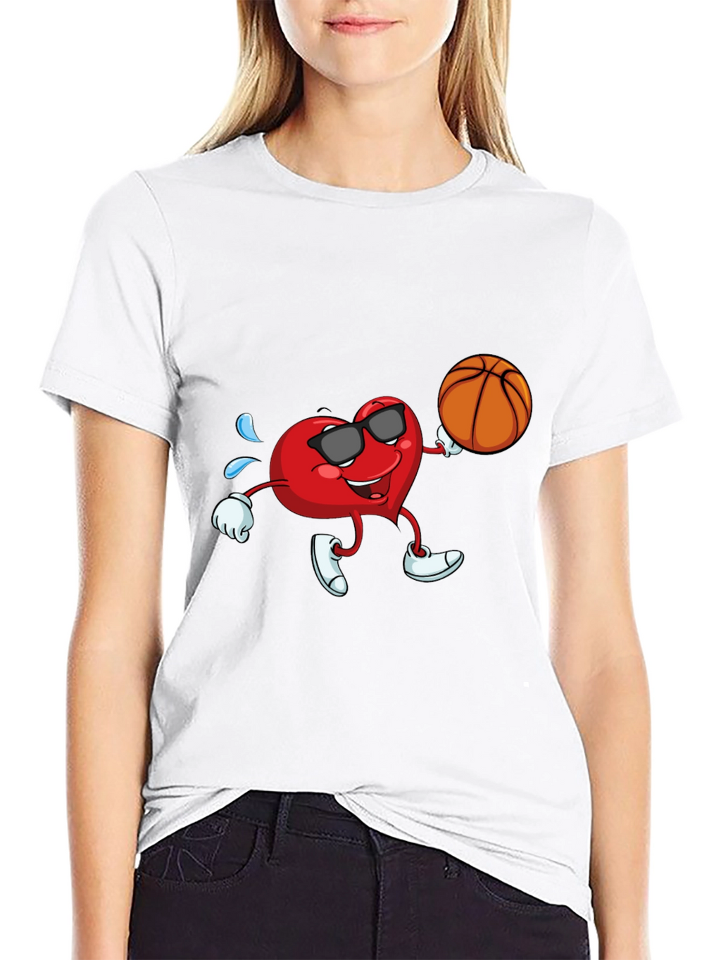 Cool Heart Basketball Graphic Tee