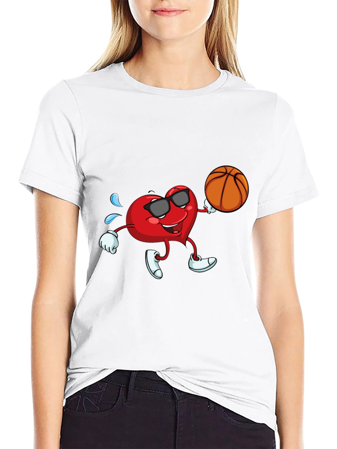 Cool Heart Basketball Graphic Tee