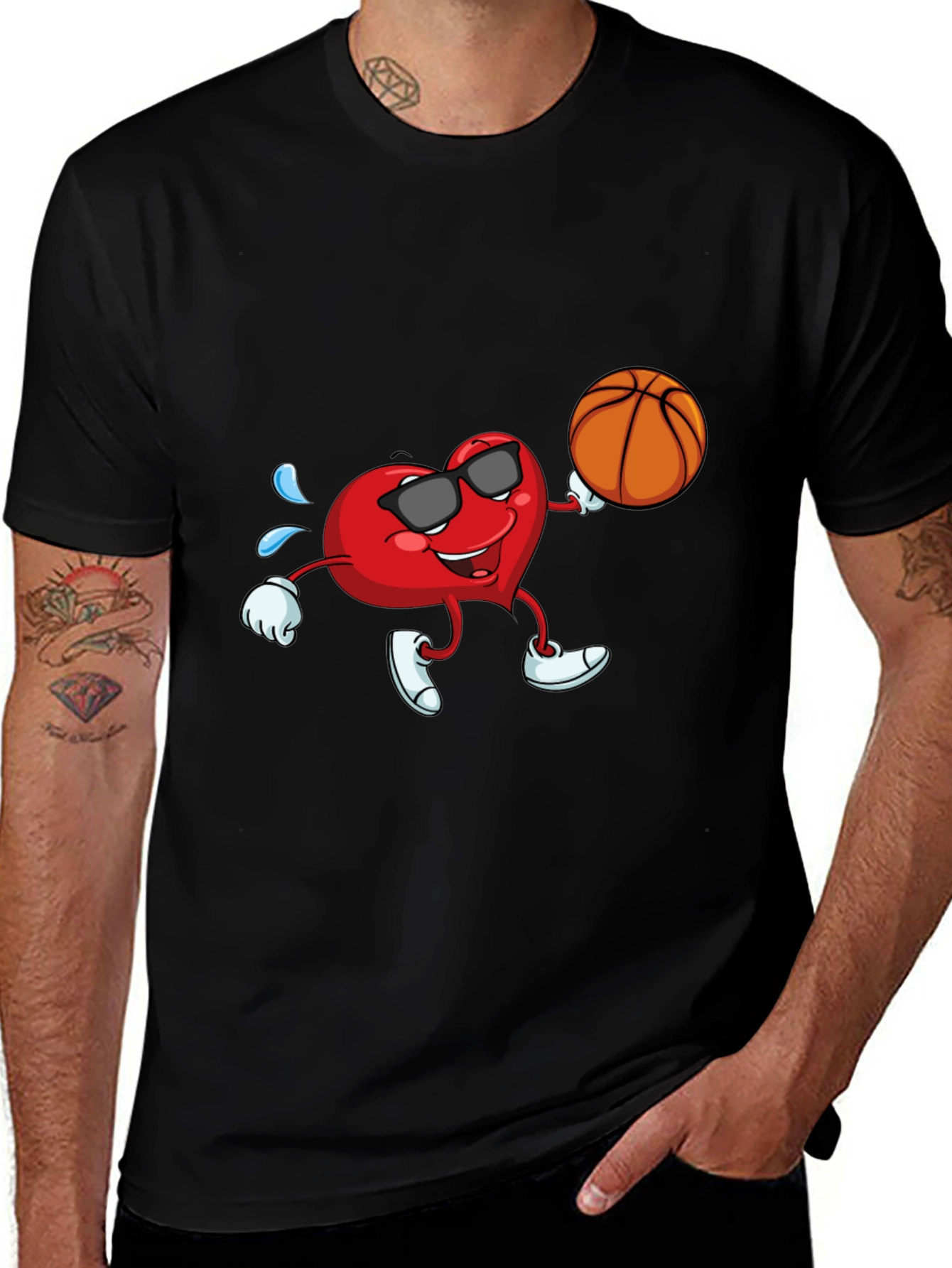 Cool Heart Basketball Graphic Tee