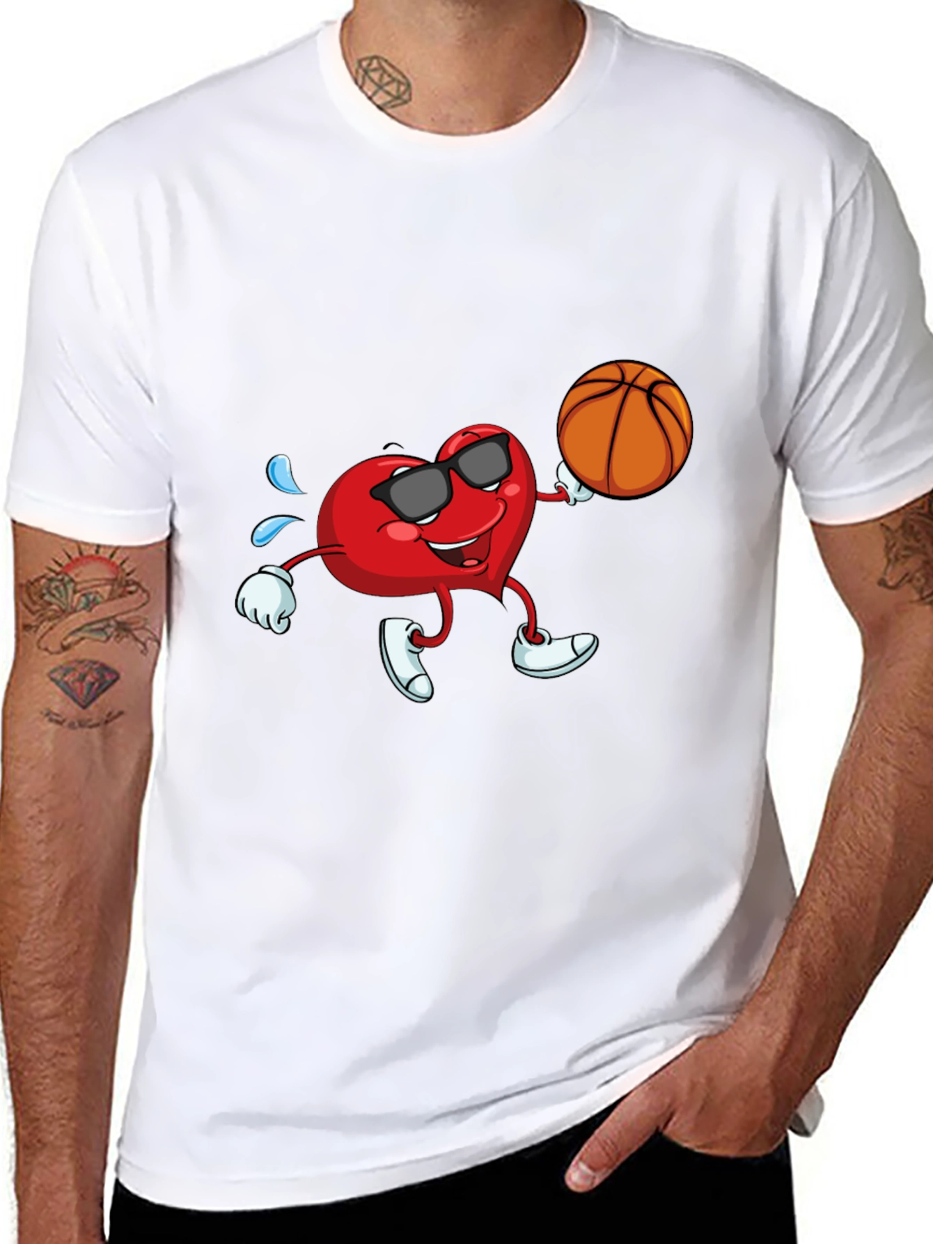 Cool Heart Basketball Graphic Tee