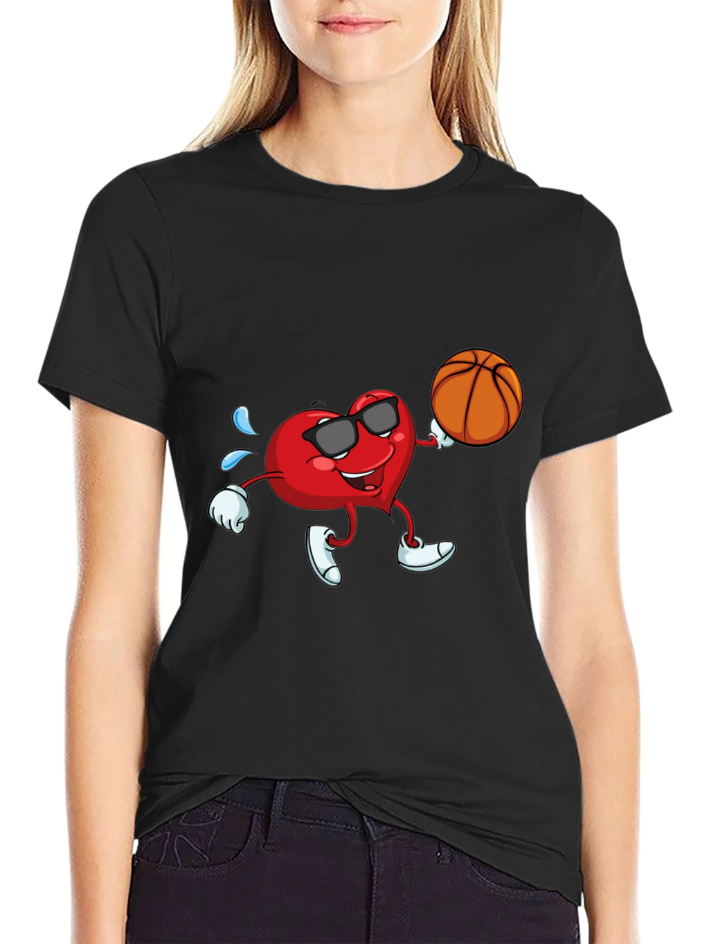 Cool Heart Basketball Graphic Tee