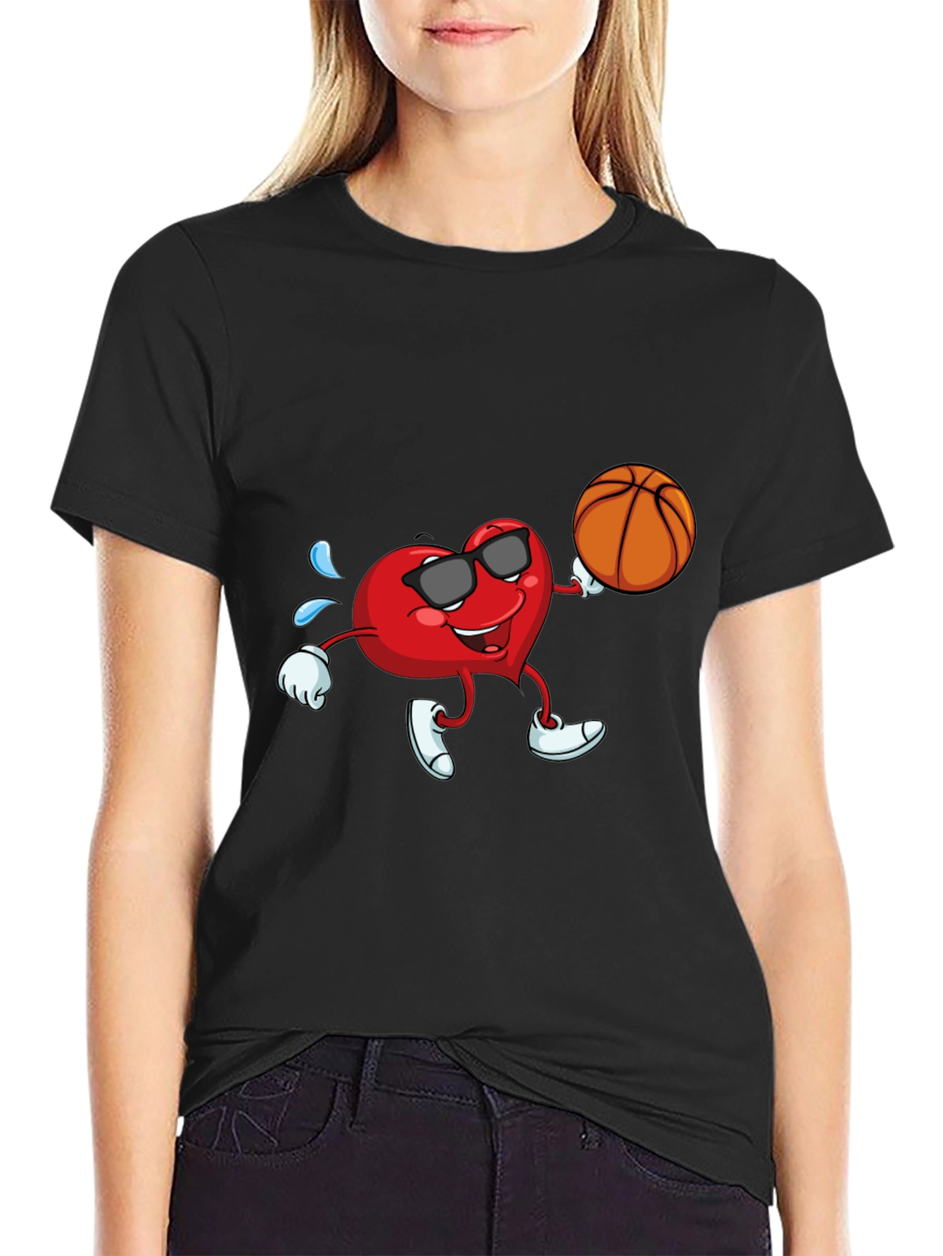 Cool Heart Basketball Graphic Tee