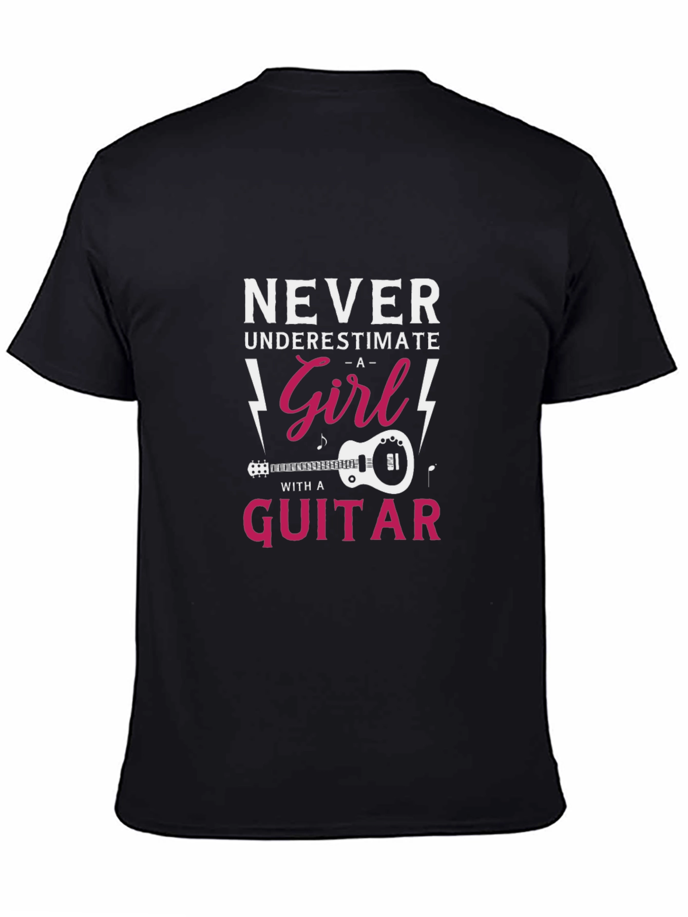 Never Underestimate A Girl With A Guitar T-Shirt