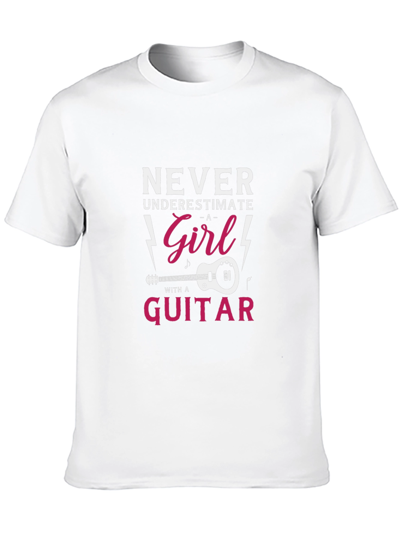 Never Underestimate A Girl With A Guitar T-Shirt
